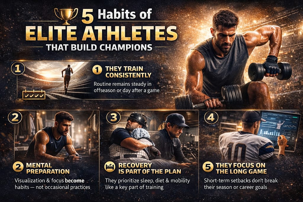 5 habits of elite athletes that build champions infographic