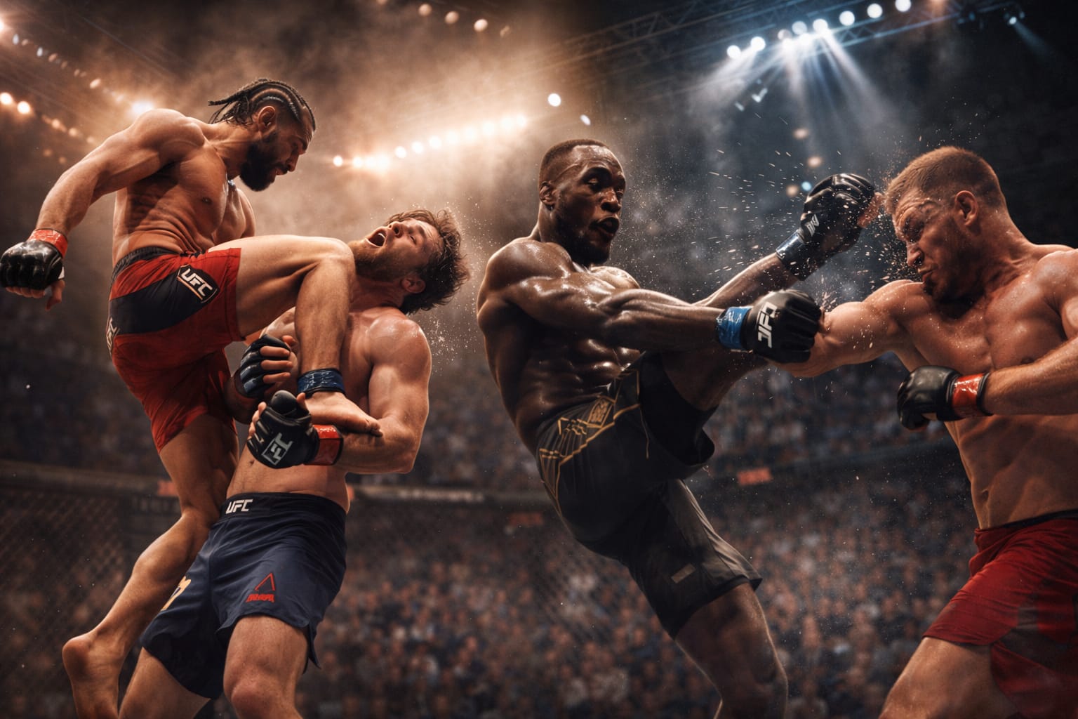 3463AA6C-6207-48C6-9E74-577CD241BADD Epic MMA knockout moment featuring a fighter delivering a powerful punch inside the octagon, highlighting the fastest knockouts in MMA history