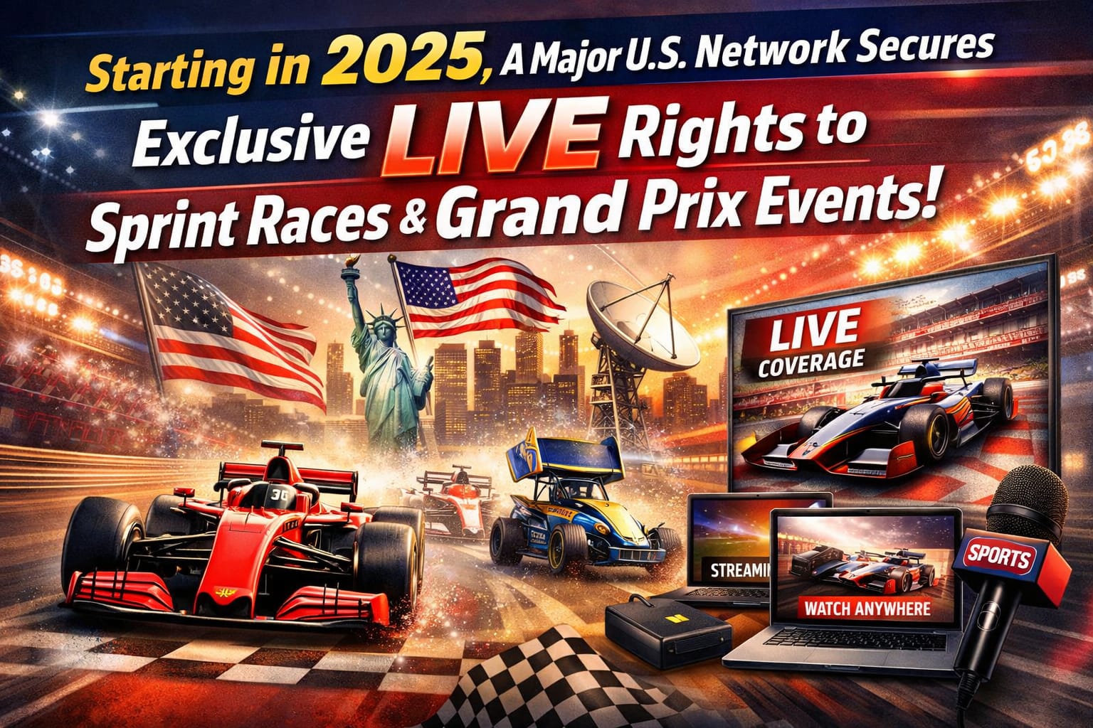 7C4331AD-9032-446D-B718-C27833F01C75 The American Broadcasting Giant Will Show Sprints and Grand Prix Races Live From 2025