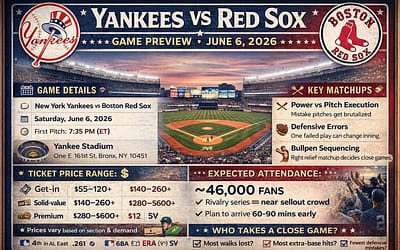 Yankees vs Red Sox Preview June 6 2026 Time, Stadium, Ticket Prices Crowd Forecast Key Matchups
