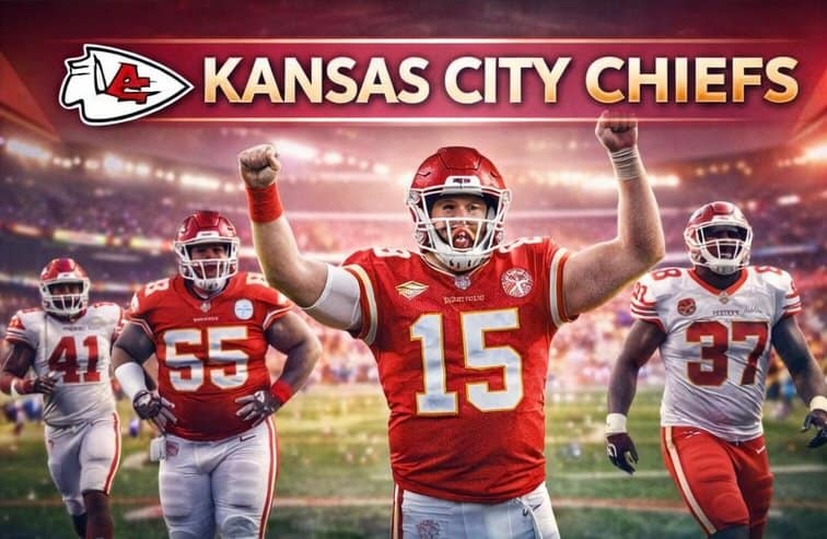 Kansas City Chiefs team analysis graphic showing offense strength, defense highlights and recent performance